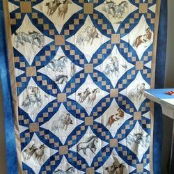 Horse Cla170640 Quilt Blanket and Home Decor