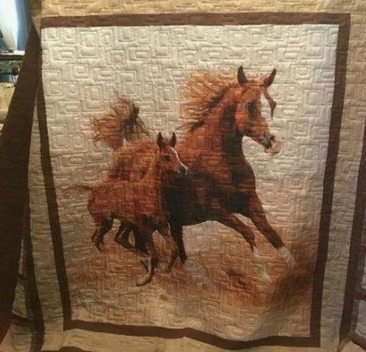 Horse Cla1910298Q Quilt Blanket and Home Decor