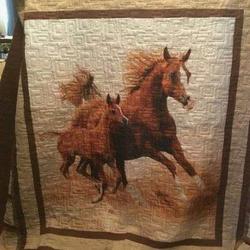 Horse Cla1910298Q Quilt Blanket and Home Decor