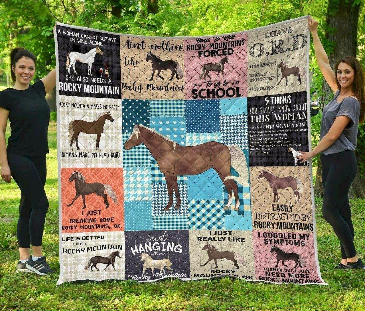 Horse Cld180745 Quilt Blanket and Home Decor