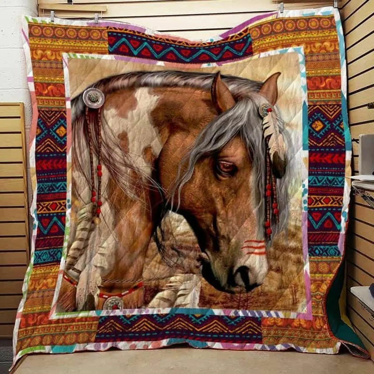 Horse Collection Cla1610221Q Quilt Blanket and Home Decor