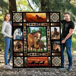 Horse DD2509085CL Quilt Blanket and Home Decor