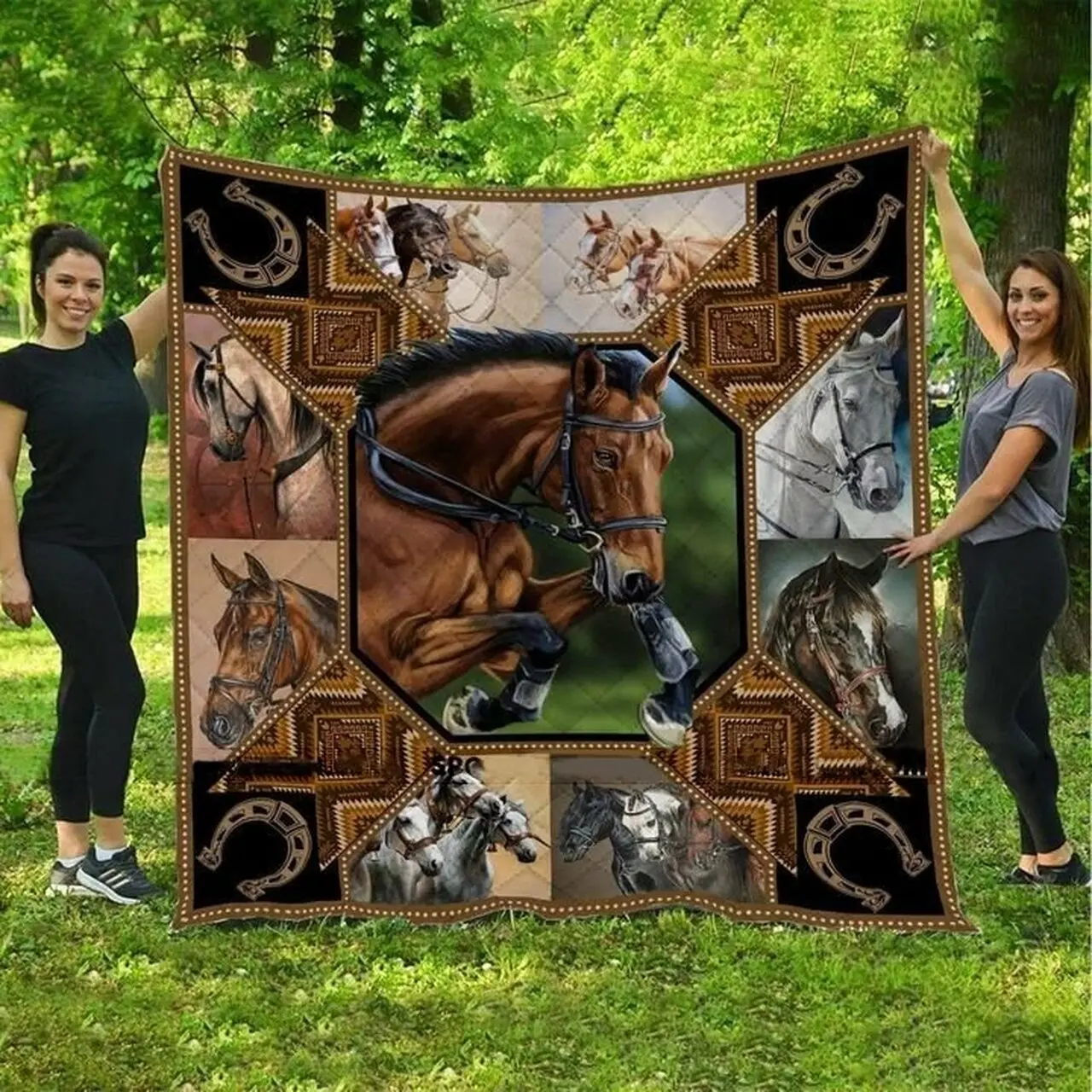 Horse Dpc221007 Quilt Blanket and Home Decor
