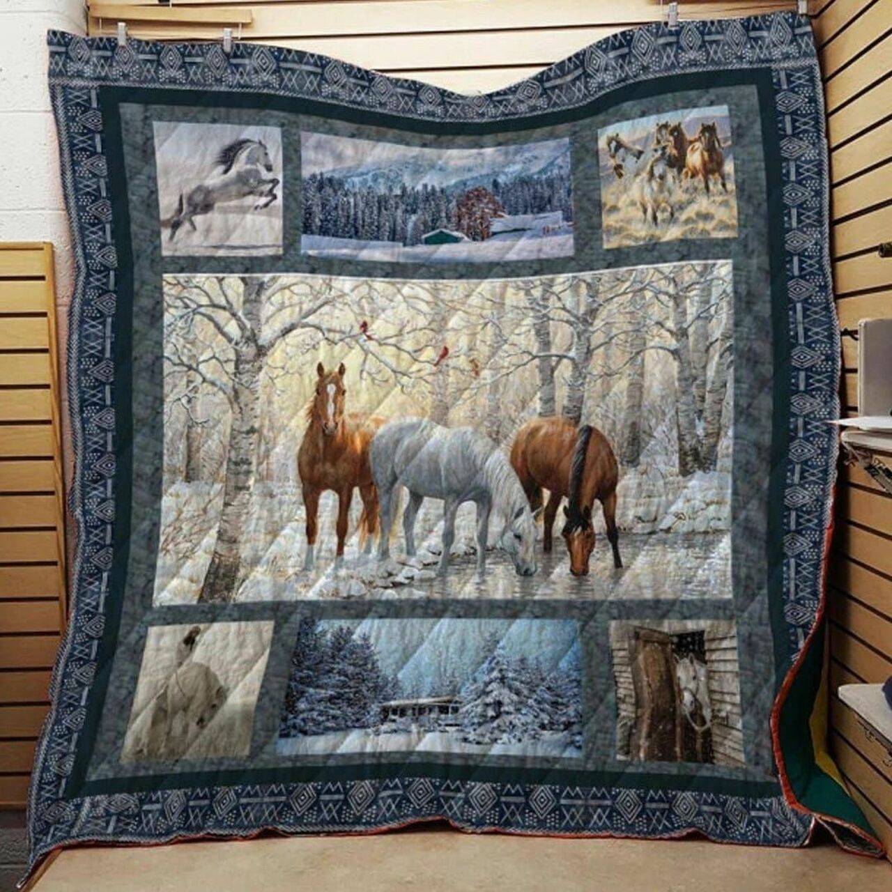 Horse Horse Horse Horse Quilt Blanket Dhc03011430Dd and Home Decor