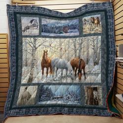 Horse Horse Horse Horse Quilt Blanket Dhc03011430Dd and Home Decor