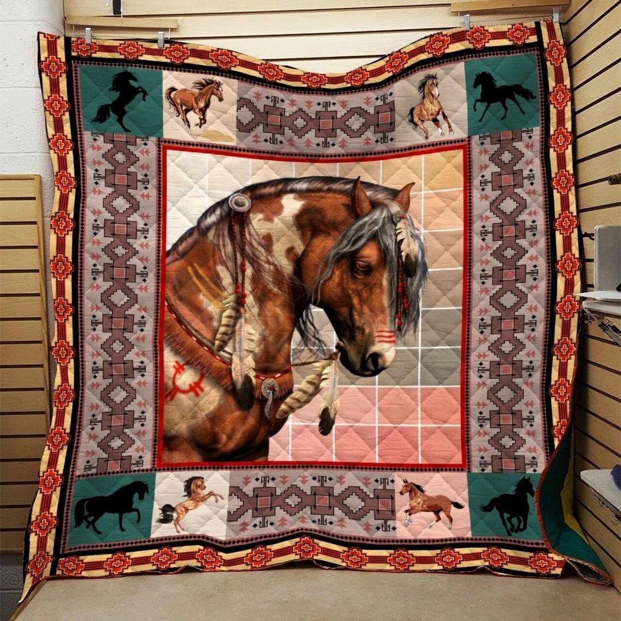 Horse I Am A King Quilt Blanket Dhc04011125Dd and Home Decor
