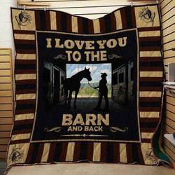 Horse I Love You To The Moon And Back Hur Quilt Cysiqt and Home Decor