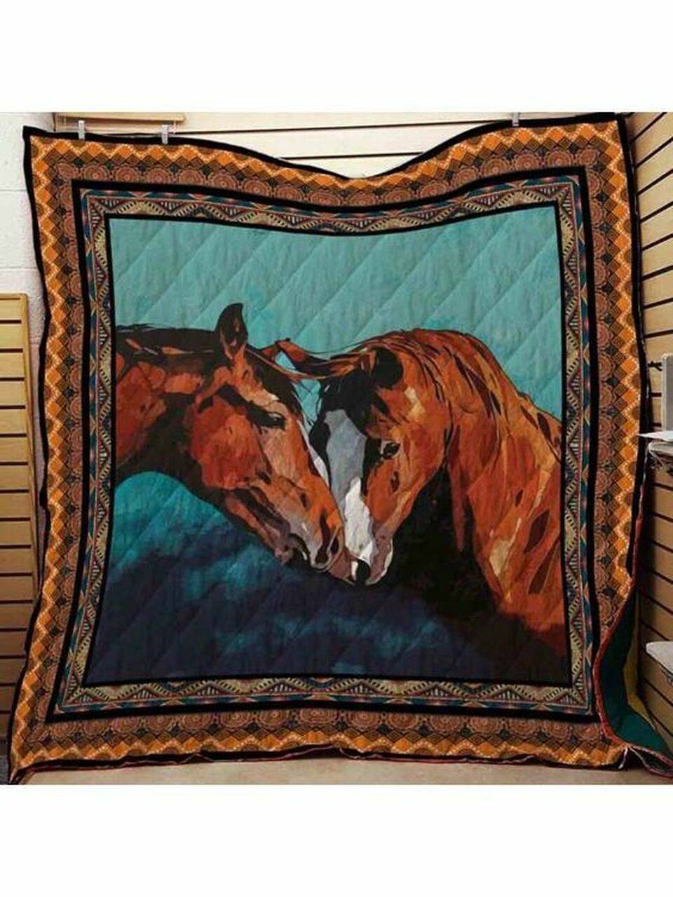 Horse In Love Cla270677 Quilt Blanket and Home Decor