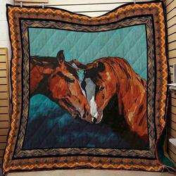 Horse In Love Cla270677 Quilt Blanket and Home Decor