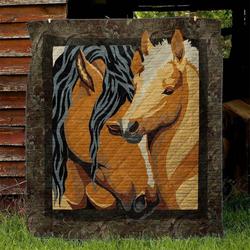 Horse Ph130517 Quilt Blanket and Home Decor