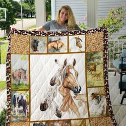 Horse Printed Quilt Blanket Dhc1501603Vt and Home Decor