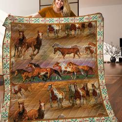 Horse Quilt Blanket C9B010606Na and Home Decor