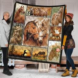 Horse Quilt Blanket Dhc09121376Dd and Home Decor