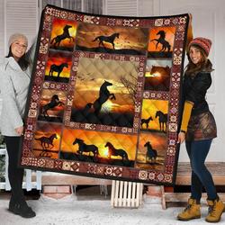 Horse Quilt Blanket Dhc09121391Dd and Home Decor