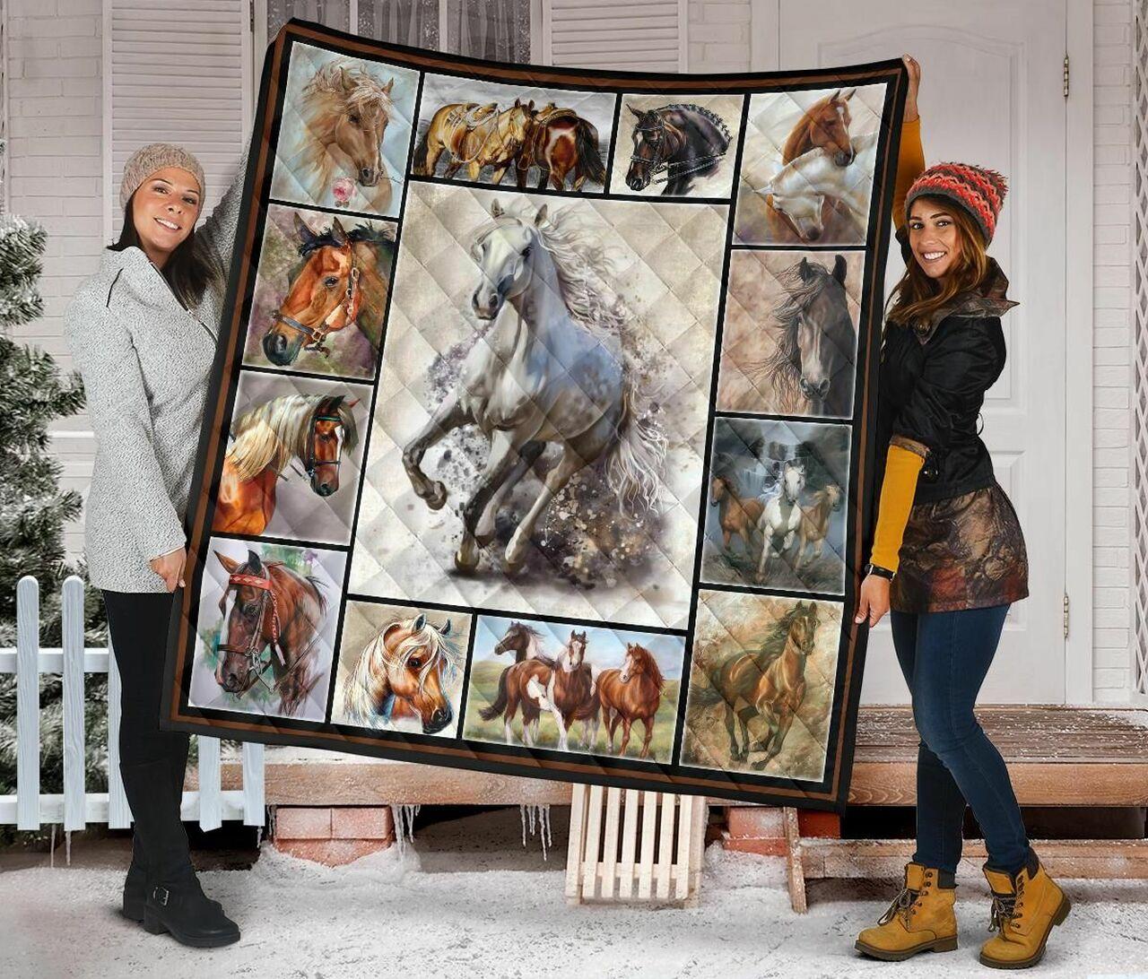 Horse Quilt Blanket Dhc09121519Dd and Home Decor