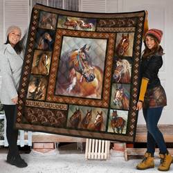 Horse Quilt Blanket Dhc09121554Dd and Home Decor