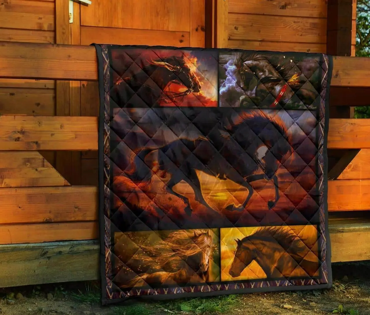 Horse Quilt Blanket Dhc13123864Vt and Home Decor