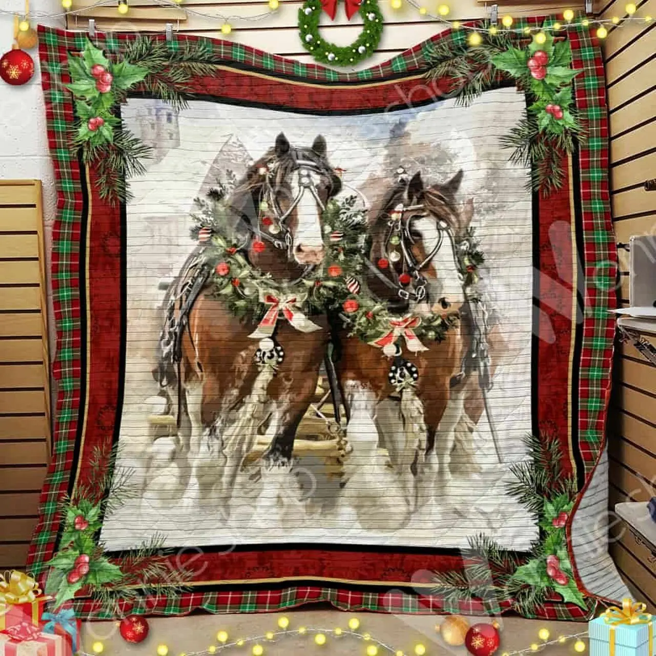 Horse Quilt Blanket Dhc1312435Vt and Home Decor