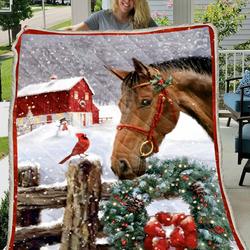 Horse Quilt Blanket Dhc150120712Td and Home Decor