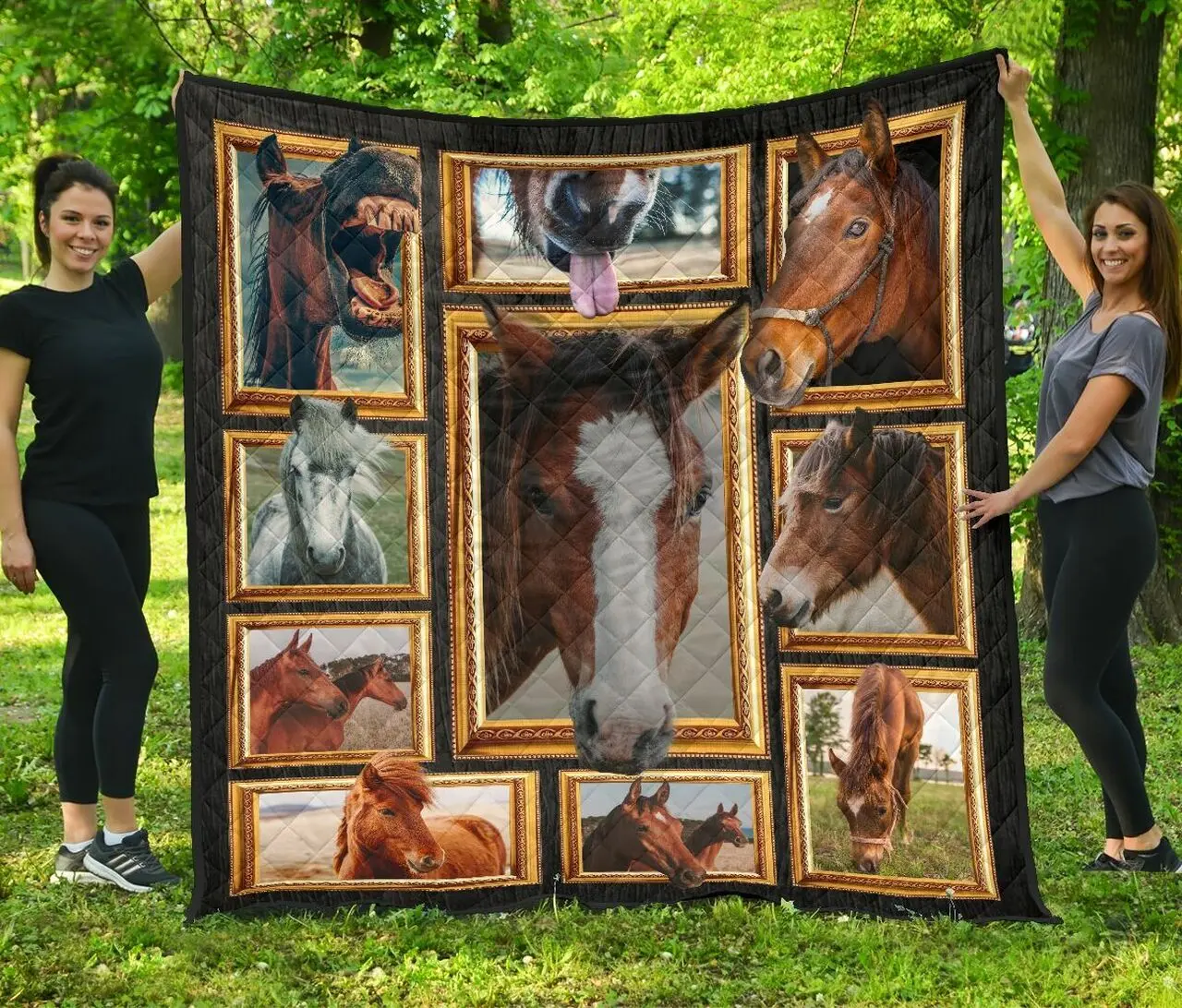 Horse Quilt Blanket Dhc170120686Td and Home Decor