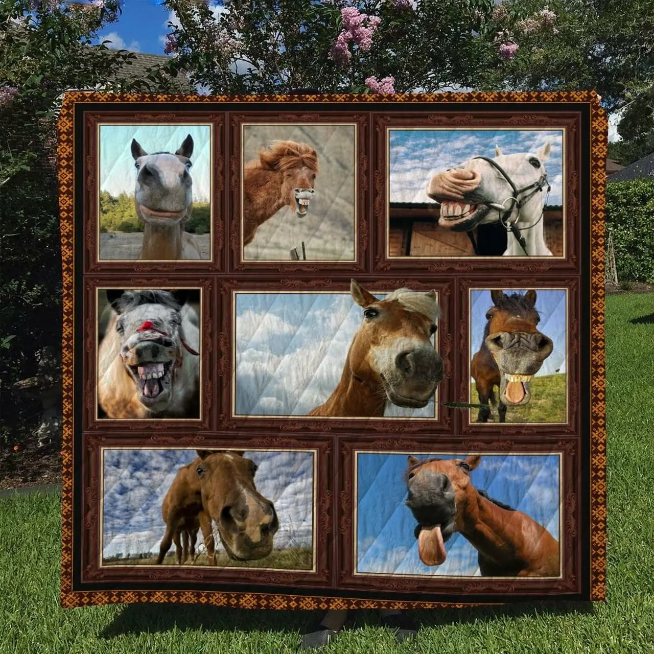 Horse Quilt Blanket Dhc170120793Td and Home Decor