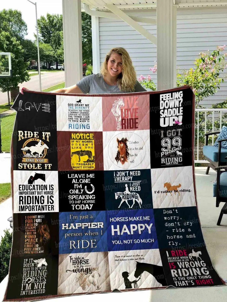 Horse Ride It Like You Stole It Quilt Blanket Dhc04011448Dd and Home Decor