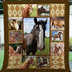 Horse Stay There Freedom U Quilt Xk and Home Decor