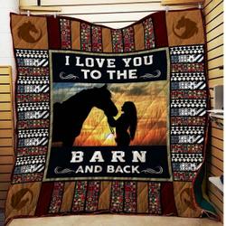 Horse The Barn And Back Quilt Blanket Dhc04011988Dd and Home Decor