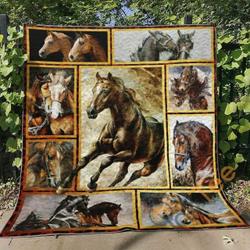 Horse Ver3 Blanket TH1507 Quilt and Home Decor