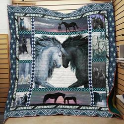 Horse Without Barrier Quilt Blanket Dhc04011986Dd and Home Decor
