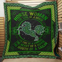 Horse Woman Cla1610762Q Quilt Blanket and Home Decor