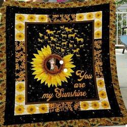 Horse You Are My Sunshine Cla1910300Q Quilt Blanket and Home Decor