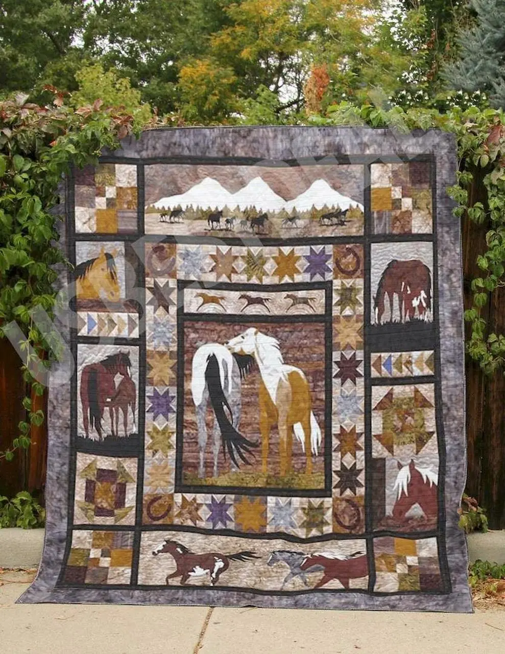 Horses Love Clt140626 Quilt Blanket and Home Decor