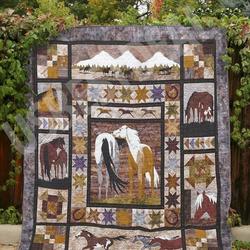 Horses Love Clt140626 Quilt Blanket and Home Decor