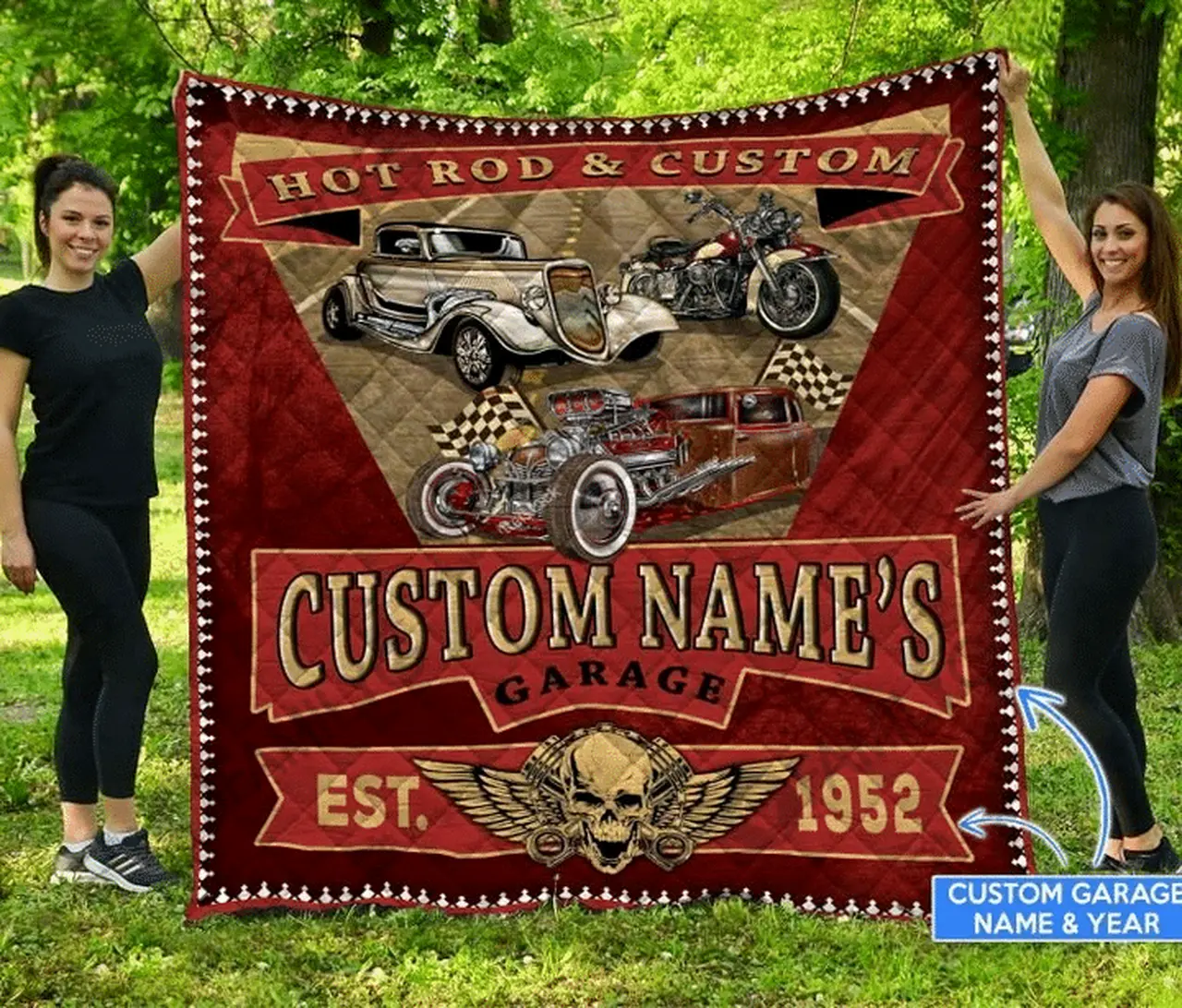 Hot Rod Quilt Blanket LH400023 and Home Decor