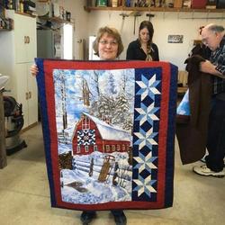 House In Snow Cla1010330Q Quilt Blanket and Home Decor