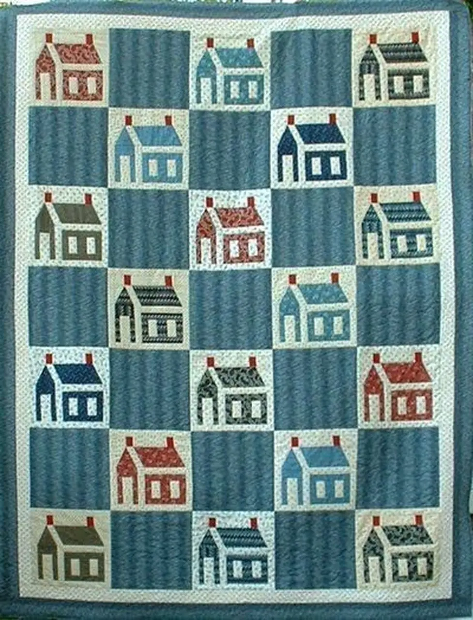 Houses Cla1910325Q Quilt Blanket and Home Decor