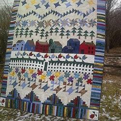 Houses Cla1910331Q Quilt Blanket and Home Decor