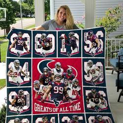 Houston Texans All Season Plus Size Quilt Blanket and Home Decor