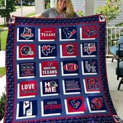 Houston Texans Quilt Blanket 02 and Home Decor