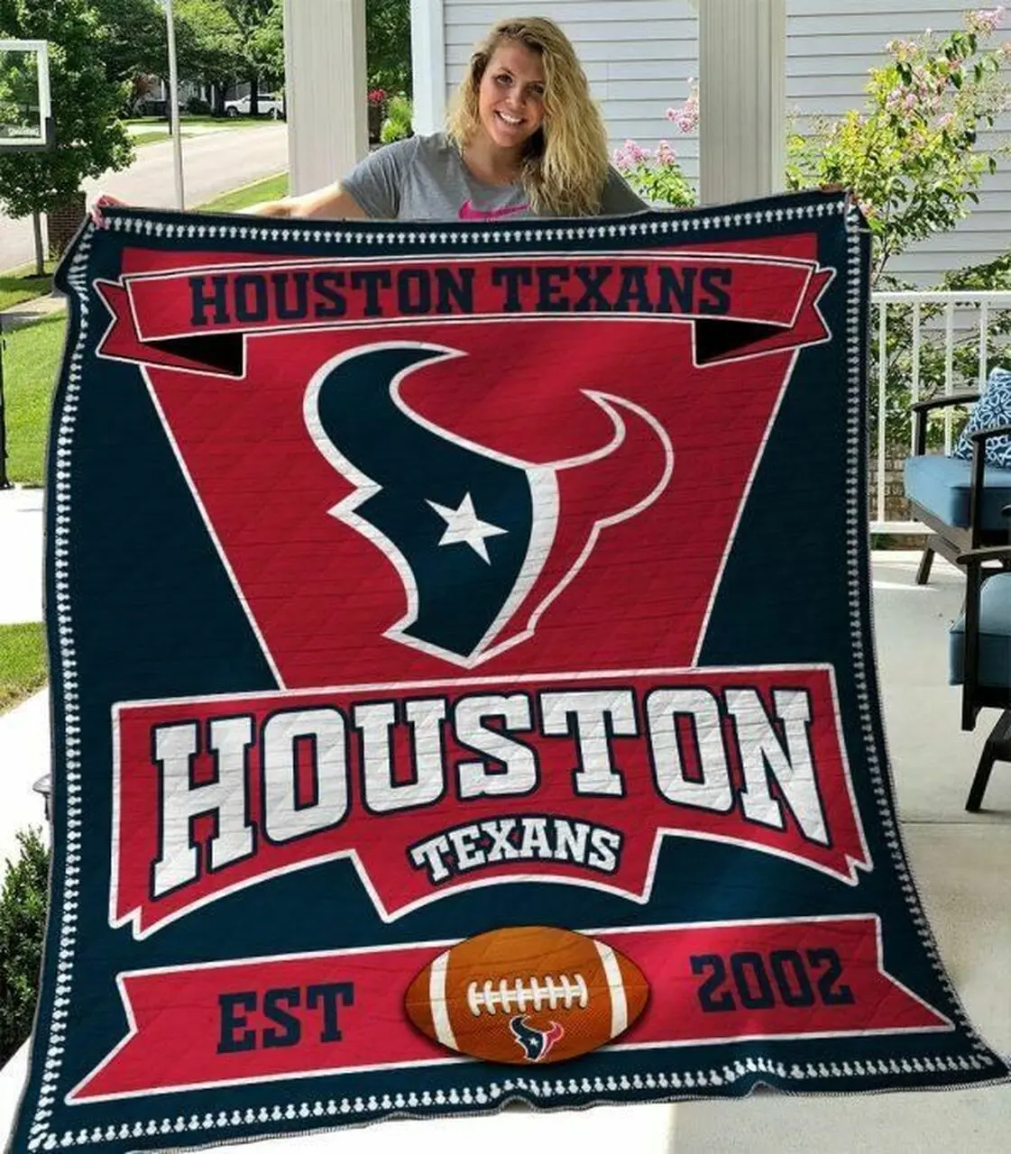 Houston Texans Quilt Blanket 06 and Home Decor