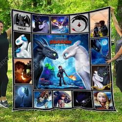 How To Train Your Dragon  Quilt Blanket and Home Decor