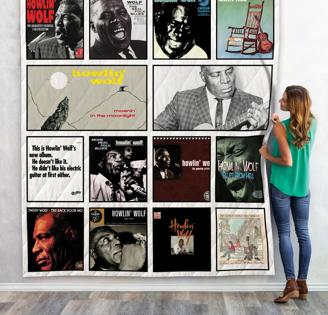 Howlin Wolf Albums Quilt Blanket 02 and Home Decor