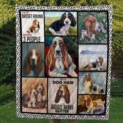 Hp Basset Hound Cute Quilt Blanket Dhc09122299Dd and Home Decor