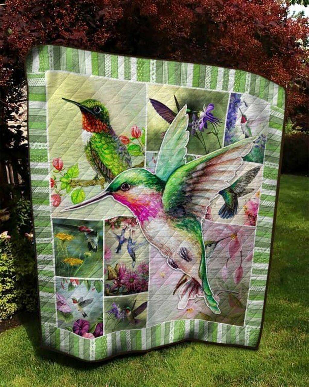 Humming Bird Sugar Free Awesome Ah Quilt Derqfn and Home Decor