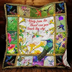 Hummingbird Cl18100360Mdq Quilt Blanket and Home Decor