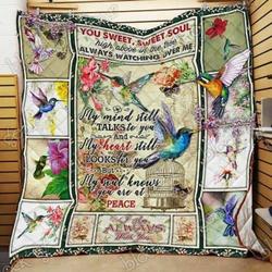 Hummingbird Cl19100419Mdq Quilt Blanket and Home Decor