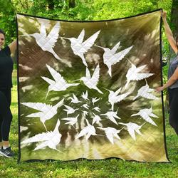 Hummingbird Military Premium Quilt M157, Sleeping Blanket  Quilt and Home Decor