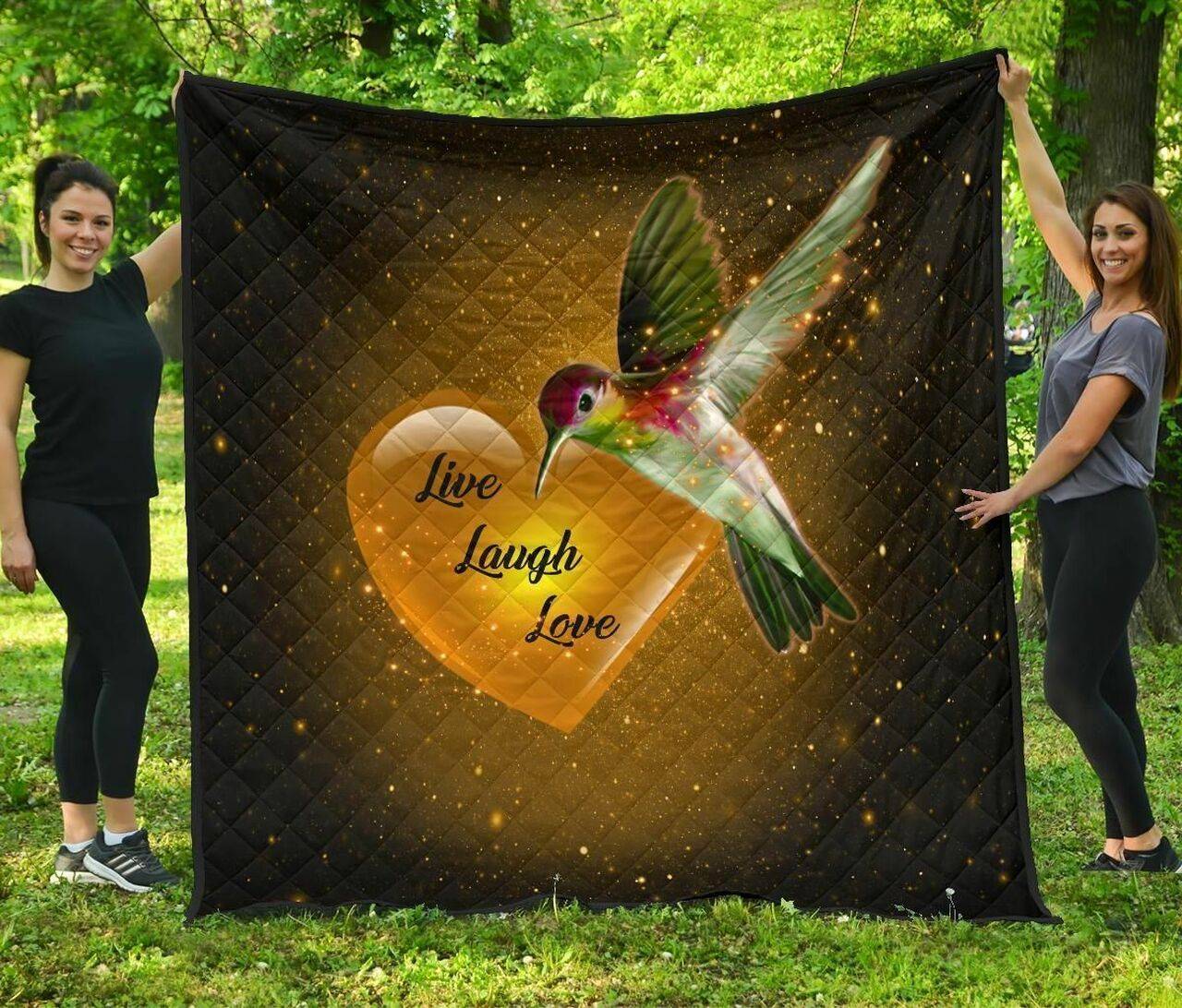 Hummingbird Quilt Blanket and Home Decor