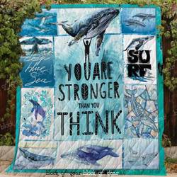 Humpback Whale You Are Stronger Than You Think Blanket Kc1807 Quilt and Home Decor